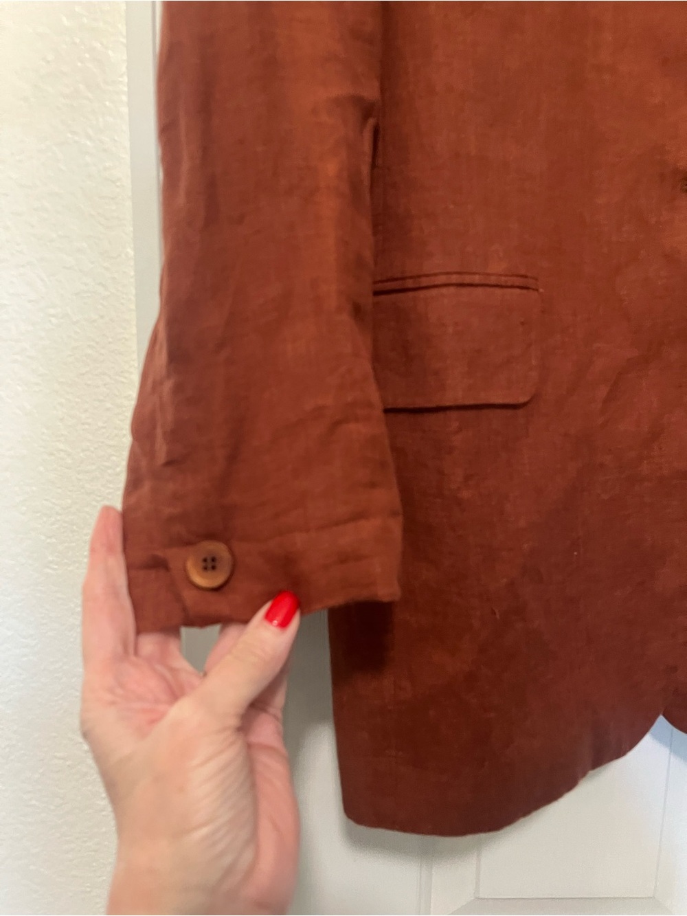 Vintage linen blazer - Picture 2 of 8